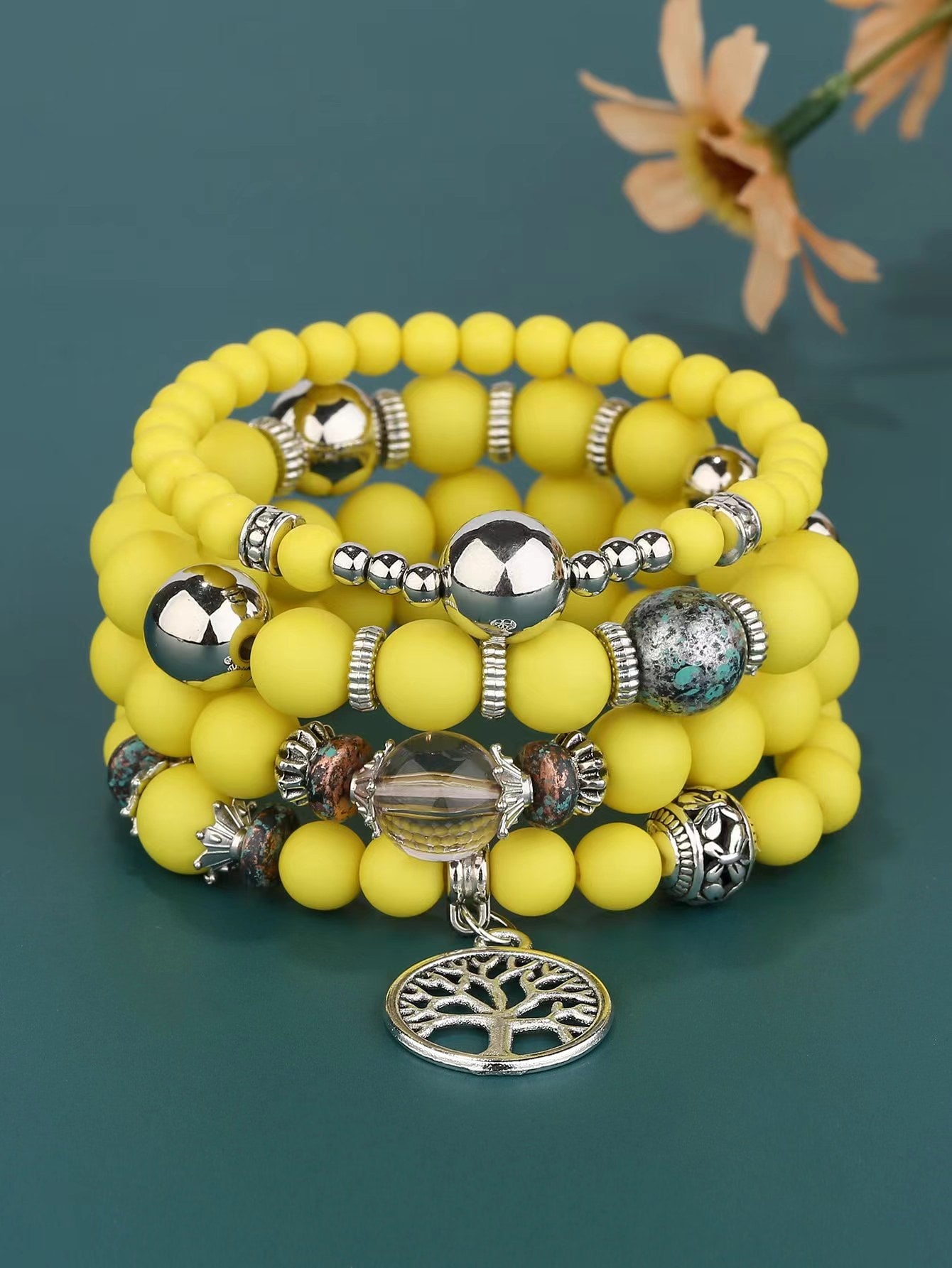 Brazalete de vidrio multicapa de borla mayorista